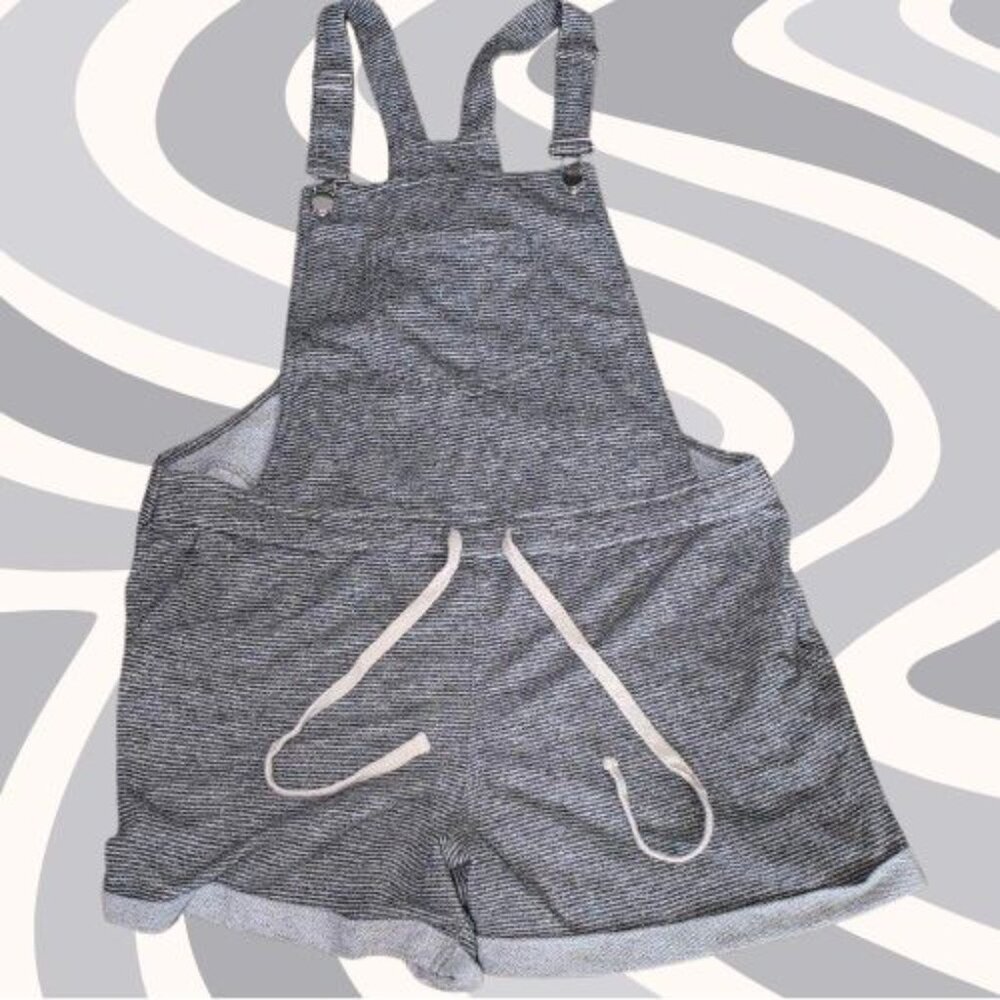 Kori Gray Striped Knit Overalls